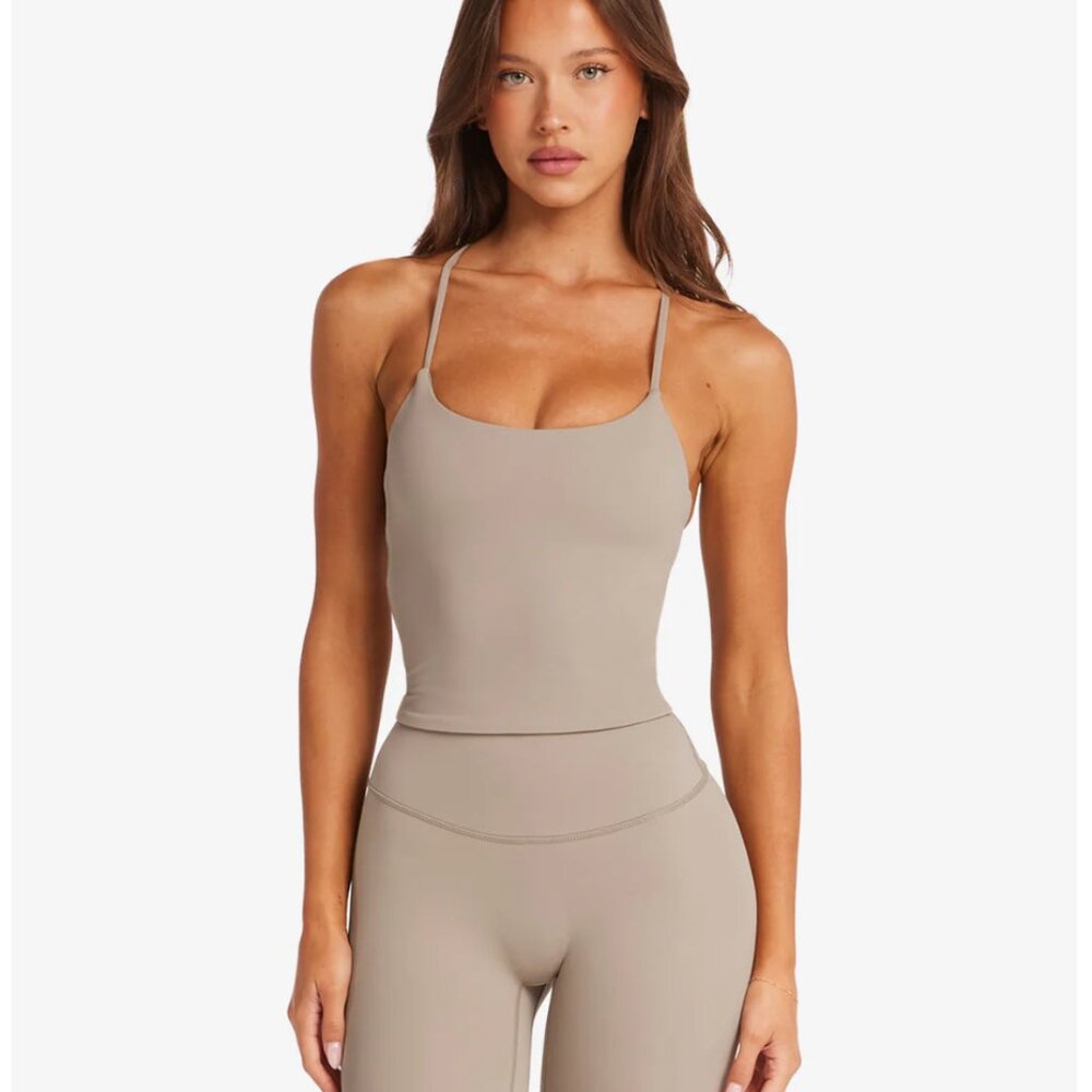 Crop Shop Boutique Taupe Square Neck Camisole